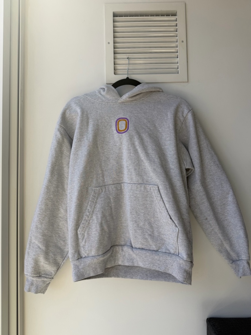 Gray Pullover Hoodie with graphic